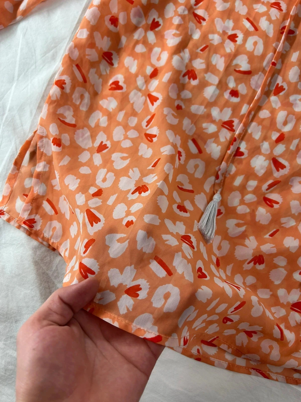 Blusa de mangas longas vintage gémo efeito transparente – photo 3